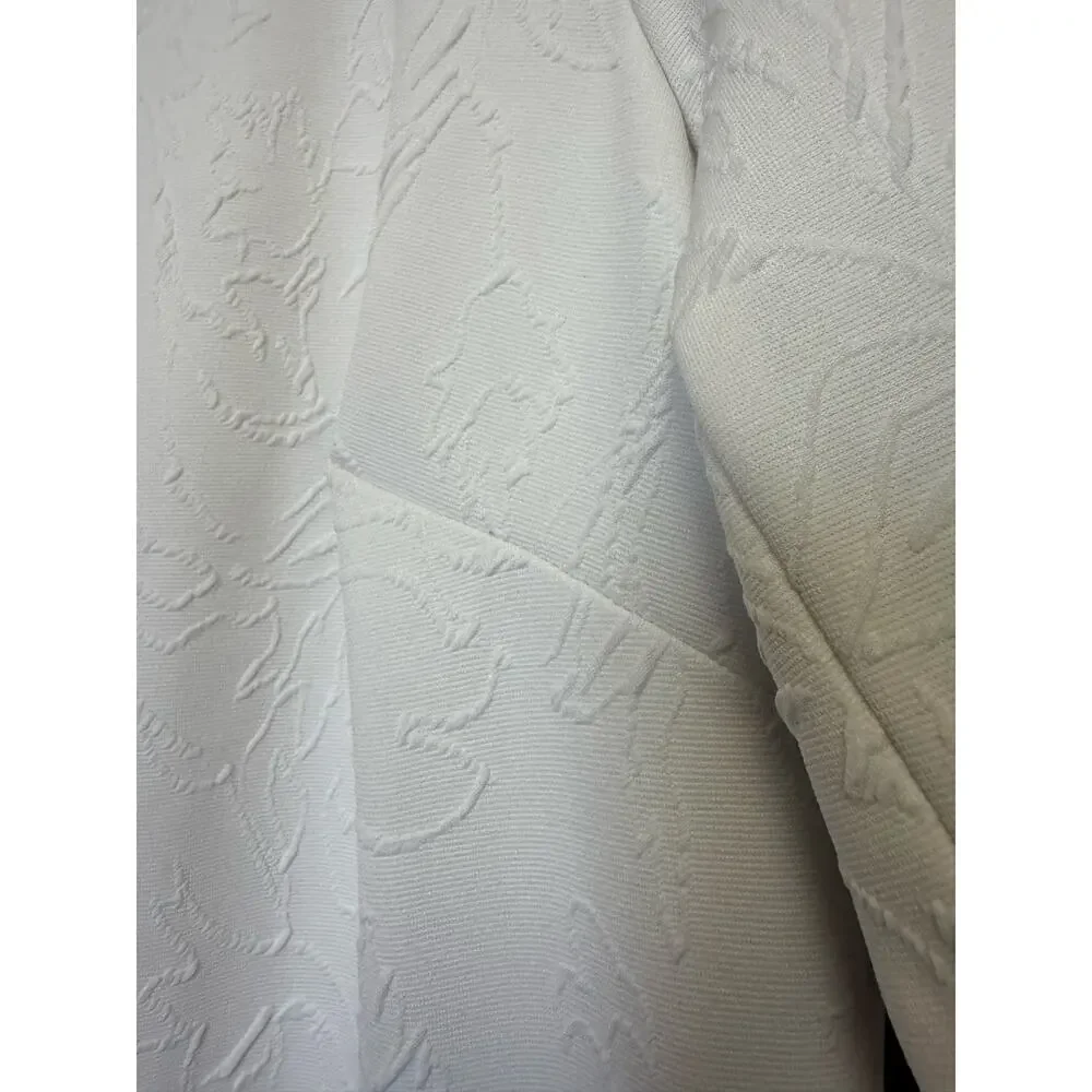 Tommy Hillfiger white on white form fitted dress womens size 14